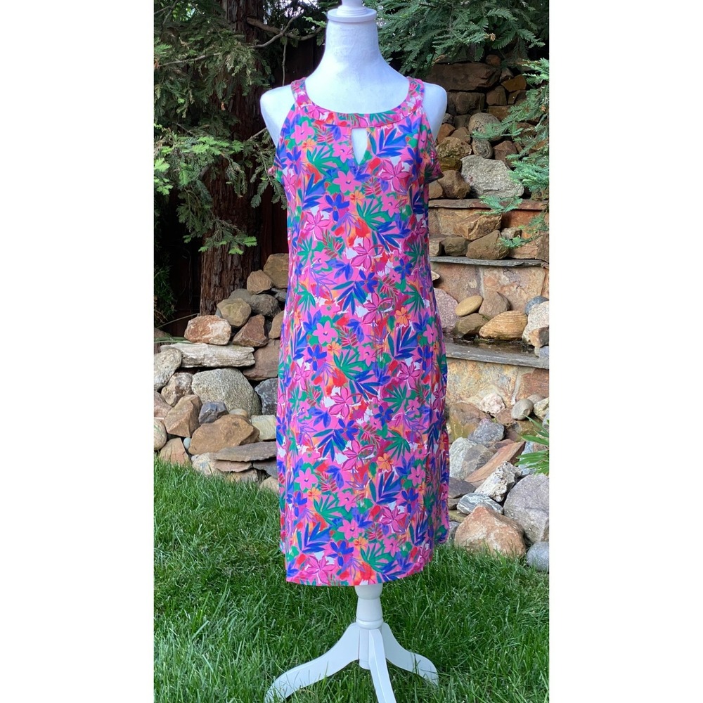 Banana Boat Sundress Size Medium NWT Mauve Multi Floral UPF 50+ Sun Protection